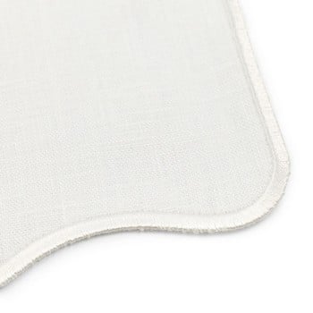 Scalloped Linen Napkin - White