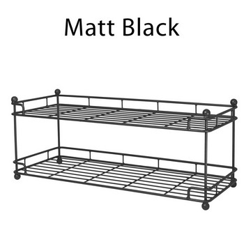 Shoe Rack Black - 2 Tier