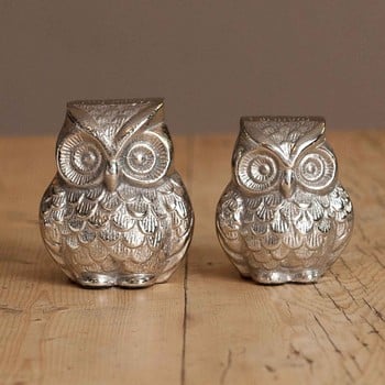 Silver Style Deco Owl Decorations by Sia