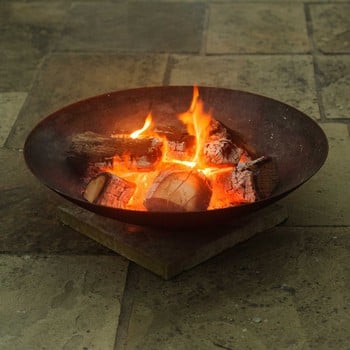 Small Curved Fire Bowls - Corten Steel Small Curved Fire Bowls - Corten Steel