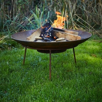 Small Curved Fire Bowls - Corten Steel