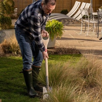 Sneeboer Border Spade with Steps and D-Handle Sneeboer Border Spade with Steps and D-Handle