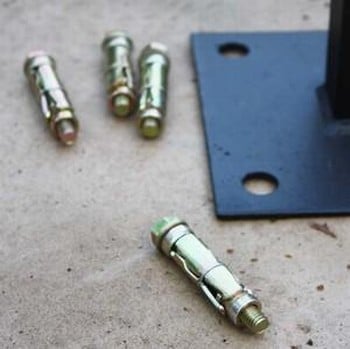 Superior Pergola Base Unit Floor Fixing Bolts