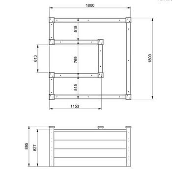 Superior Raised Bed 4 Tier U Shape - Bespoke Design