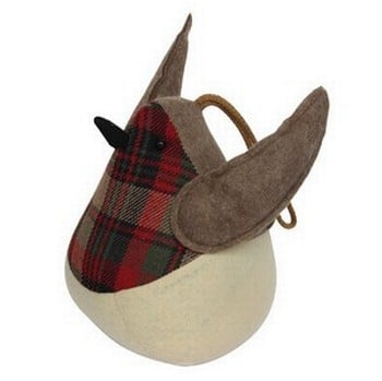 Tartan Robin Door Stop by Gisela Graham