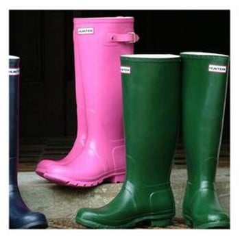 Hot pink hunter boots shop