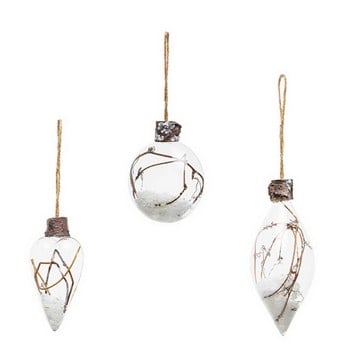 Twig Bauble Tree Decorations (Set of 3) by Sia