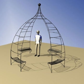 Wire Gazebo with Integral Seating-Bespoke Design