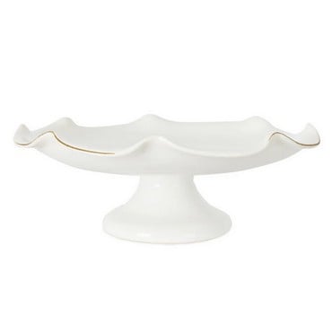 Claudia Wavy Footed Bowl - White Claudia Wavy Footed Bowl - White