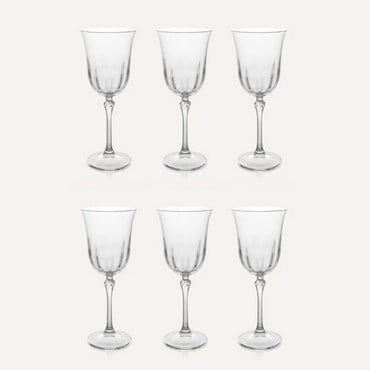 Daphne Optic Crystal Red Wine Glasses - Set of 6