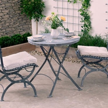 Darsham Bistro Table Set &amp; 2 Chairs (Design A) - Hand Etched