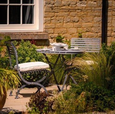 Darsham Bistro Table Set &amp; 2 Chairs (Design A) - Hand Etched