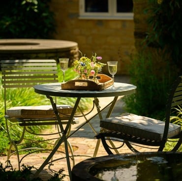 Darsham Bistro Table Set &amp; 2 Chairs (Design A) - Lichen Green