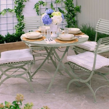 Darsham Dining Table Set &amp; 4 Chairs (Design A) - Lichen Green