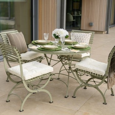 Darsham Dining Table Set &amp; 4 Chairs (Design A) - Lichen Green