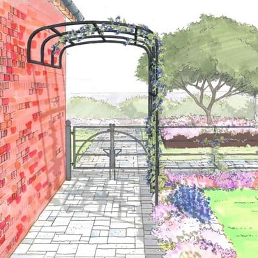 Ellipse Wall Pergola