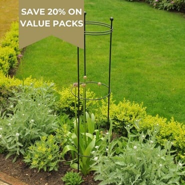 Harrod Tall Circular Plant Support - Matt Black