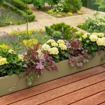 Harrod Trough Metal Planters - Heritage Green