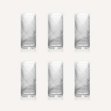 Julia Twisted Cut Crystal Highball Glasses - Set of 6 Julia Twisted Cut Crystal Highball Glasses - Set of 6