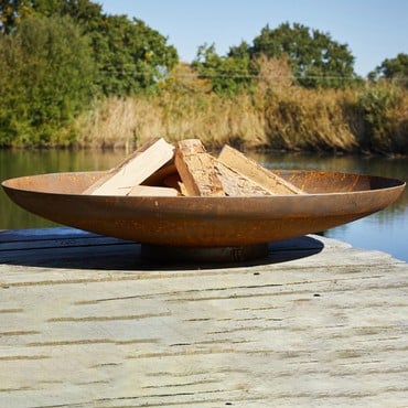 Large Curved Fire Bowls - Corten Steel