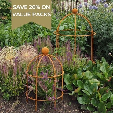 Lobster Pot Plant Support - Rust