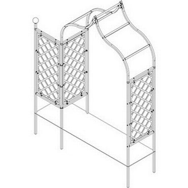 Ogee Half Lattice Arch with Lattice Side Panel - Bespoke Design Ogee Half Lattice Arch with Lattice Side Panel - Bespoke Design