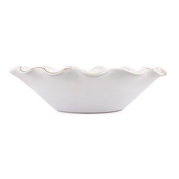 Ruffle Ceramic Bowl - White Ruffle Ceramic Bowl - White