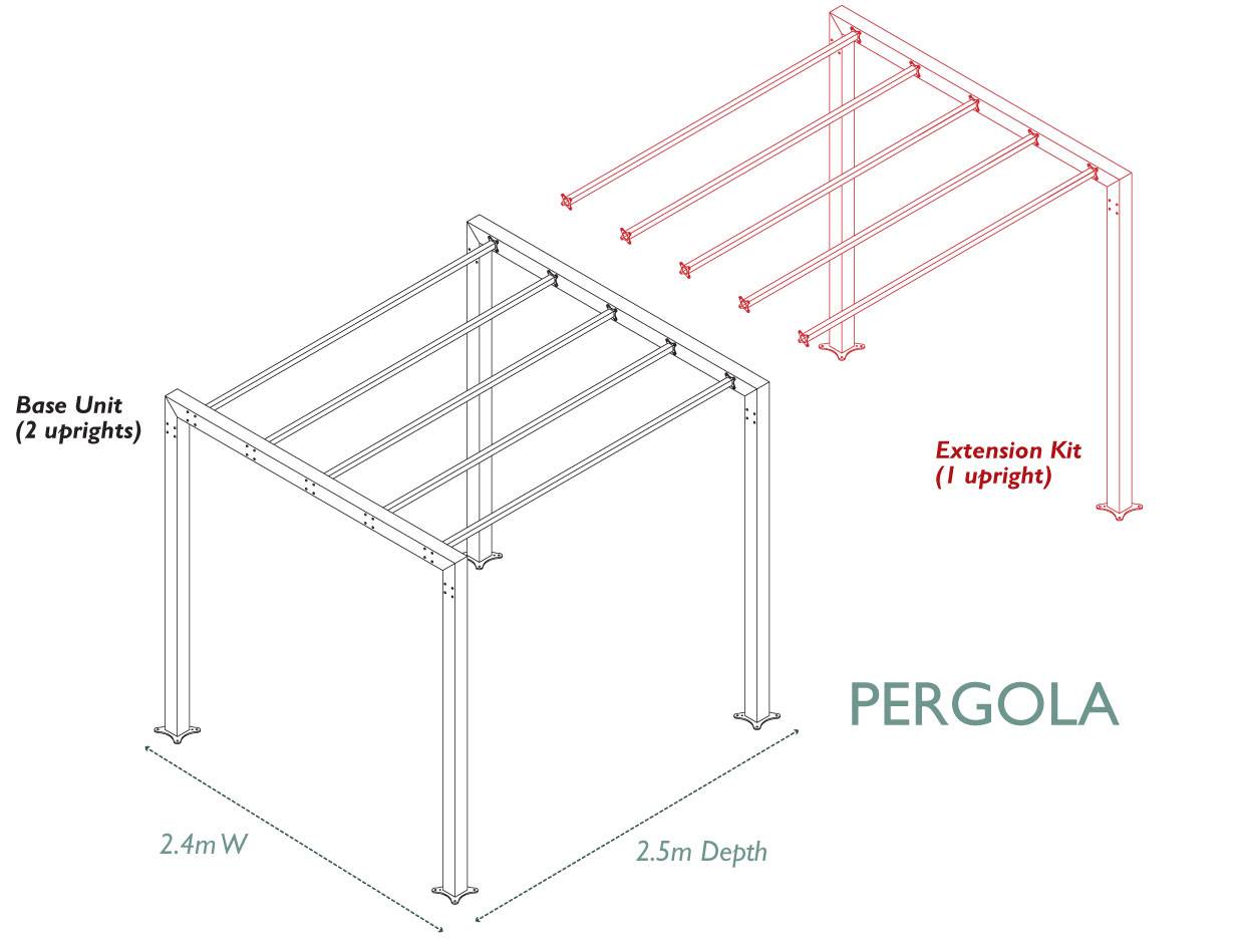 Contemporary Pergola Drawing