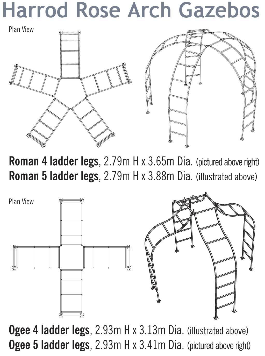 Harrod Rose Arch Gaezebos
