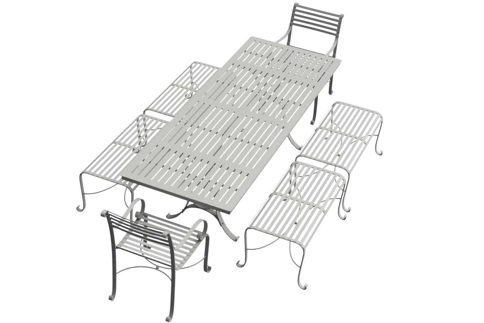 Southwold Rectangle 2.4m Dining Table Sets 4 Benches 2 carvers