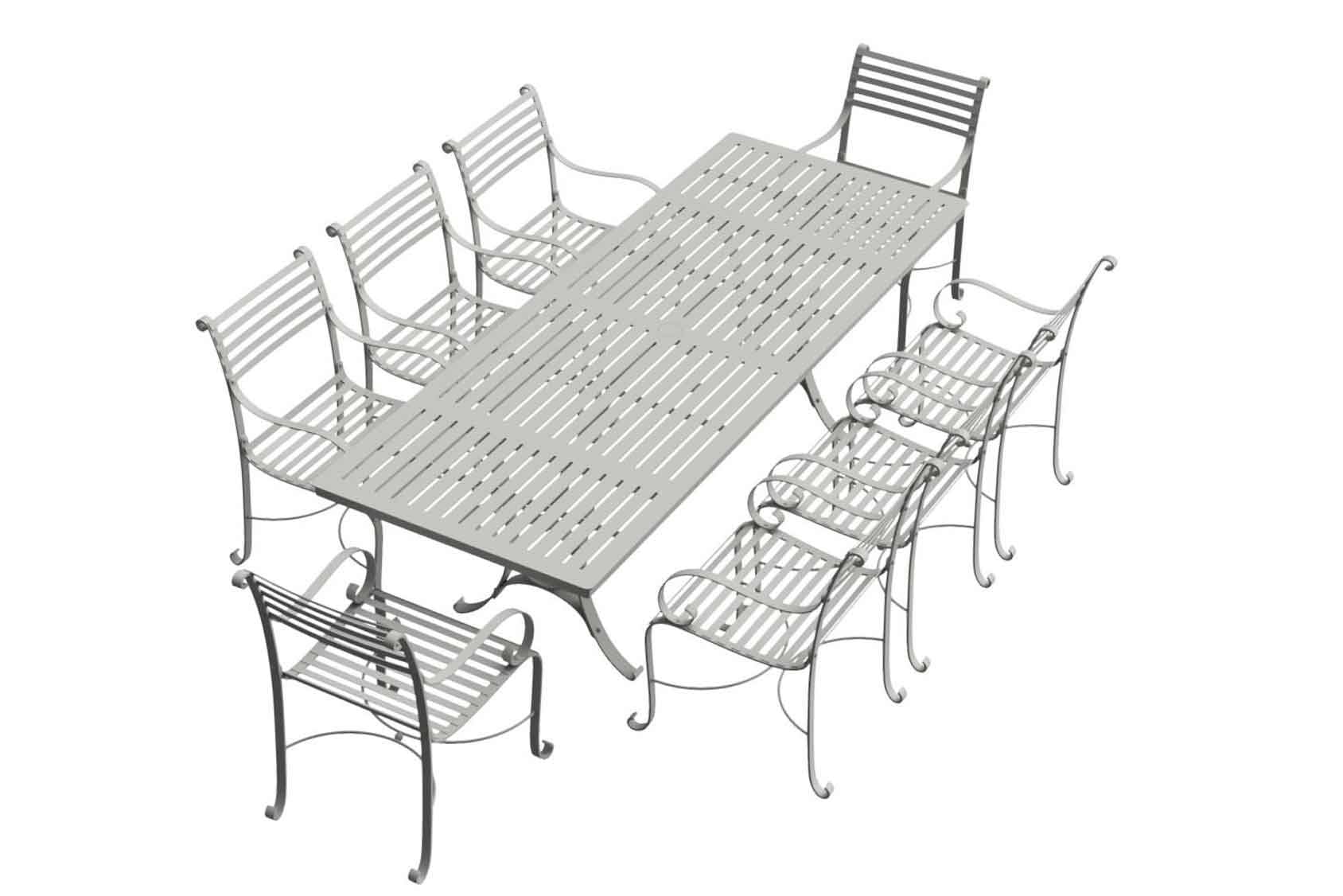 Southwold Rectangle 2.4m Dining Table Sets 8 carvers