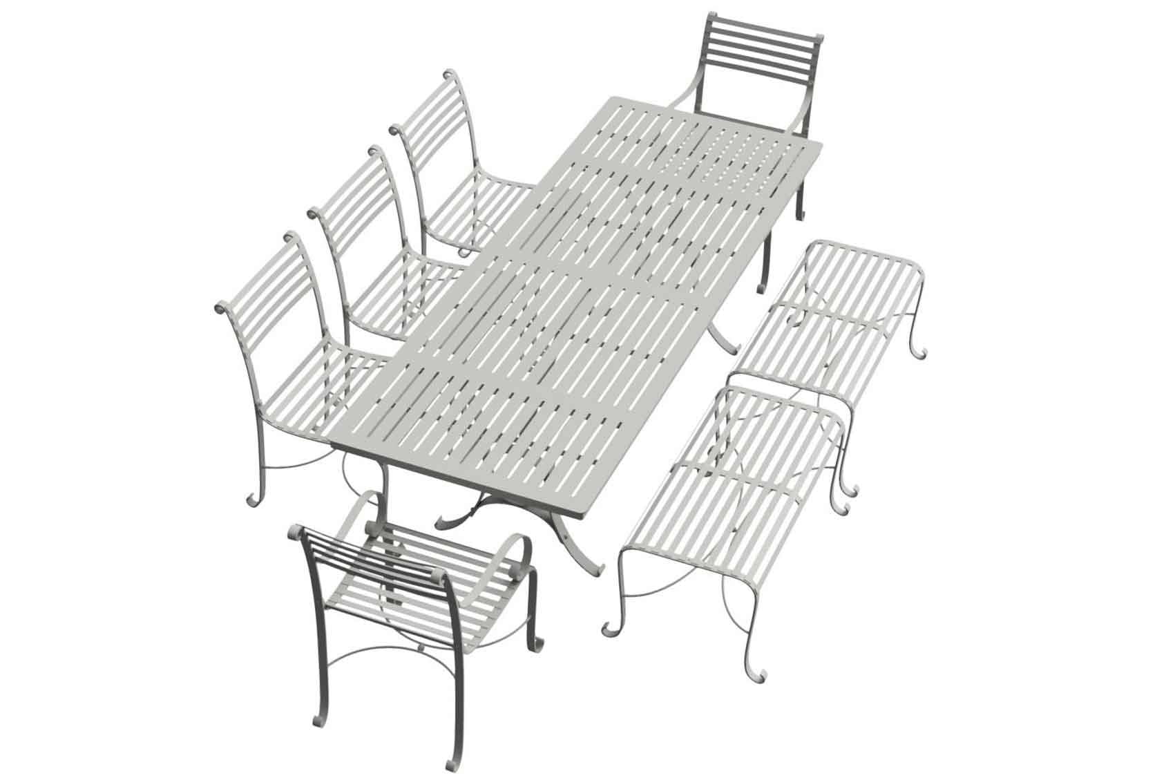Southwold Rectangle 2.4m Dining Table Sets 2 benches 2 carvers 3 side chairs