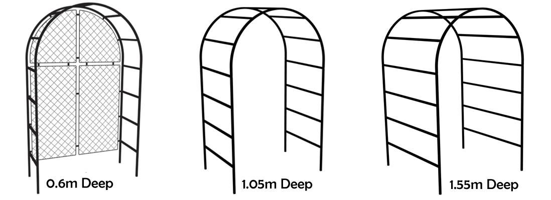 Roman Arch Arbour Depth Cads