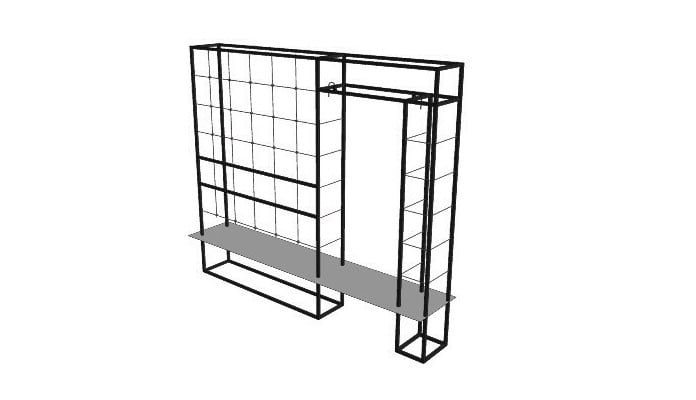 Example Project - Contemporary square garden arch with growing support