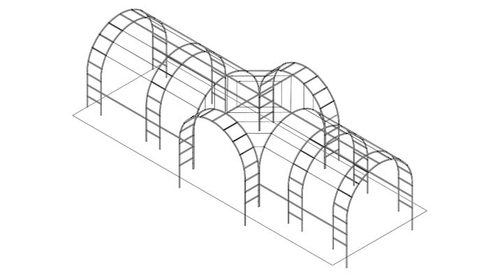 Roman Bisecting Linked Arches Design