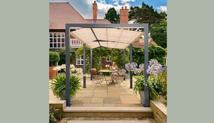 Contemporary Pergola Walkway with Optional Shade 