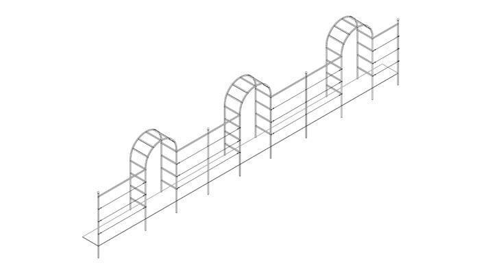 1.2m Triple Roman Arch Fence System Design