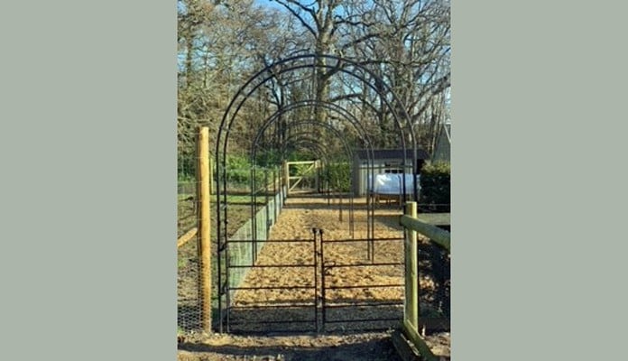 Bespoke Blacksmiths Gate and 25m Linked Arches