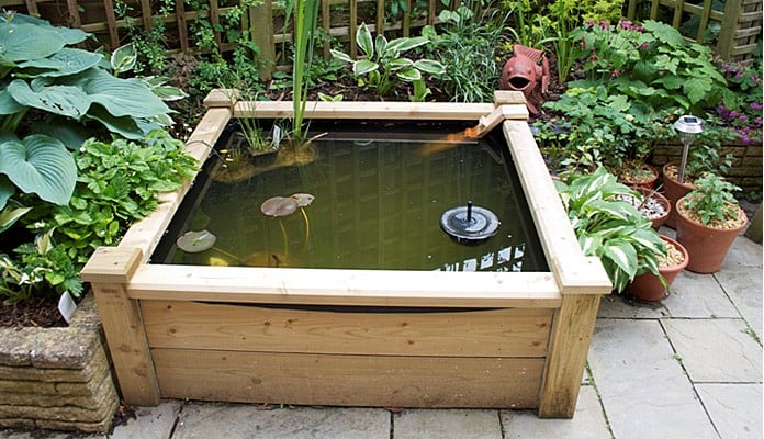 4ft x 4ft Raised Bed Pond, Mrs Giles-Bather - Derbyshire