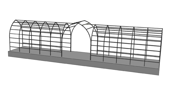 Gothic Pergola with Bisecting Gothic Arch Centerpiece Design Gothic Pergola with Bisecting Gothic Arch Centerpiece Design