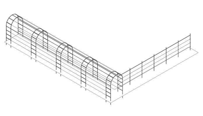 Roman Linked Arch Walkway and Fence System Design