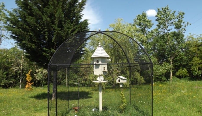 3m x 3m Dome Roof Steel Fruit Cage with Pineapple Finial, Mrs Deakin - France  