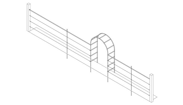 1.5m Roman Arch Fence System Design