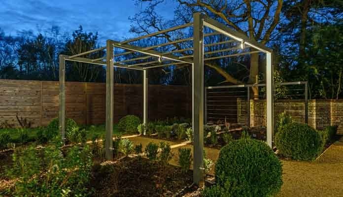 Contemporary Pergola Walkway Lit 2 Contemporary Pergola Walkway Lit 2