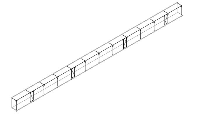 40m x 1m Wall Fixed Fruit Cage Design 40m x 1m Wall Fixed Fruit Cage Design