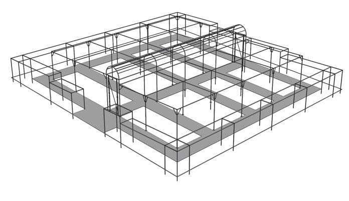 Roman Arch Fruit Cage with Low Height Fruit Cages Design Roman Arch Fruit Cage with Low Height Fruit Cages Design