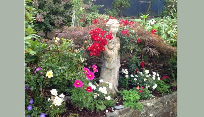 90cm H Rust Trumpet Plant Support, Miss Meredith Jones, Pembrokeshire 90cm H Rust Trumpet Plant Support, Miss Meredith Jones, Pembrokeshire