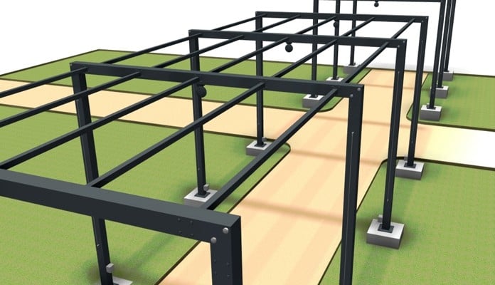 Contemporary Pergola Walkway CAD 1 Contemporary Pergola Walkway CAD 1