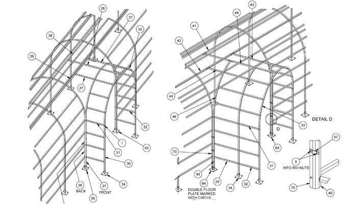Roman Pergola Walkway CAD Drawing 3