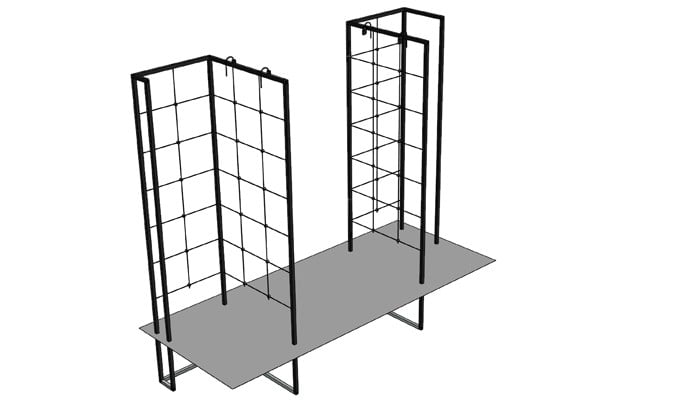 Double Pillar Growing Frame Design 1 Double Pillar Growing Frame Design 1